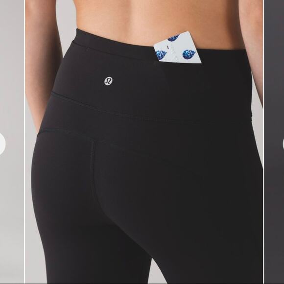 Lululemon | Black Gear Up Crop 17” Mesh Panel Workout Athleisure Leggings - Picture 3 of 16